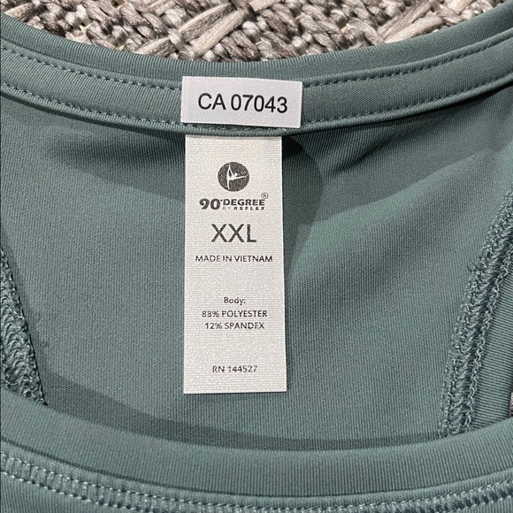 90 Degree | XXL Teal Crop Athletic Tank - Picture 2 of 8